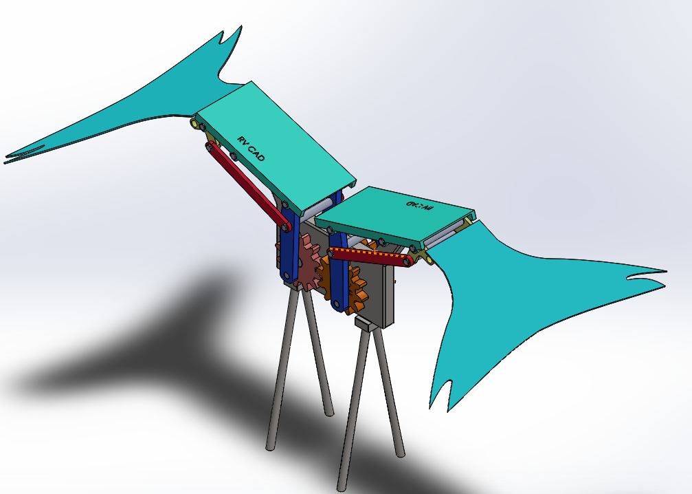 鸟扑动机构模型